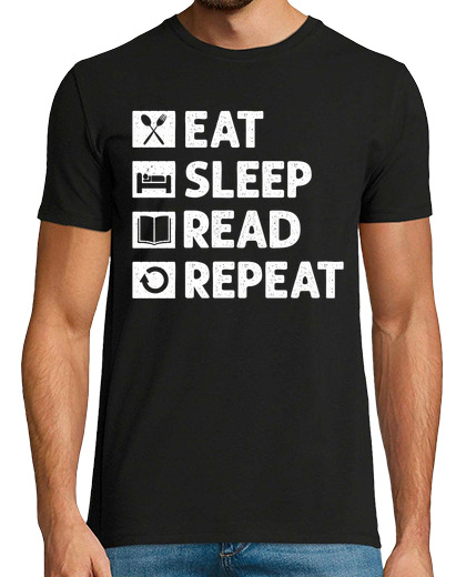 Image of Read Eat Sleep Repeat Funny Reading Mem