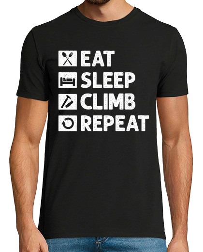 Image of Climb Eat Sleep Repeat Funny Climbing