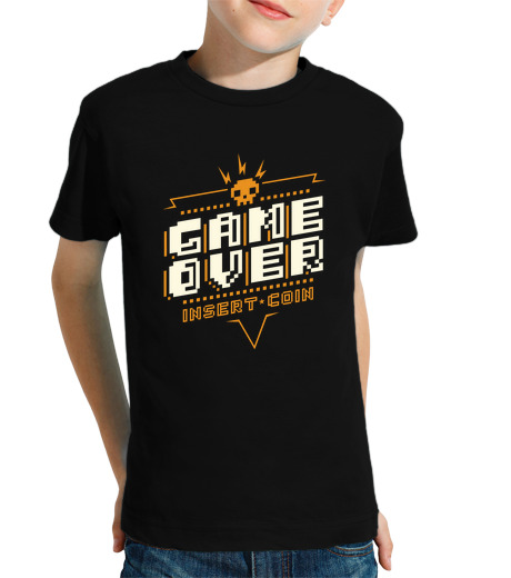 T-shirt bambino manica corta game over