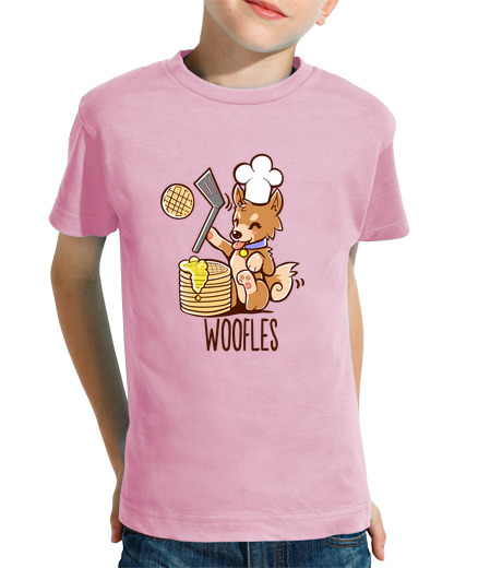 T-shirt bambino manica corta im rendendo woofles - i bambini della camicia