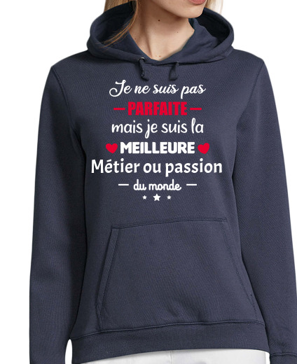 Sweat-shirt À Capuche Pour Femme Pas parfaite,idée cadeau personnalisé