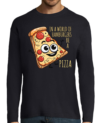 Image of in a world of hamburgers be a pizza