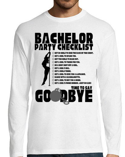 Image of Bachelor Party Checklist Stag Groom Gag