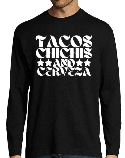 Image of Tacos Chichis and Cerveza Funny Proud