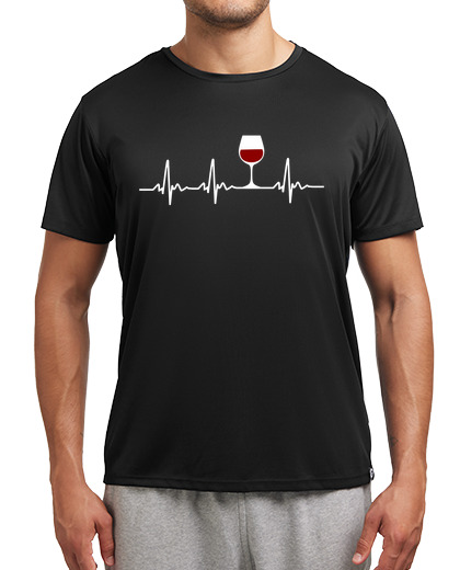 Image of Wine heartbeat - wine lover funny gift idea
