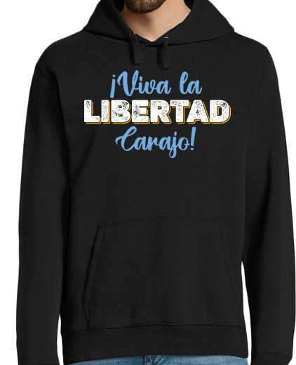 Sweat-shirt À Capuche Pour Homme vive la liberté putain