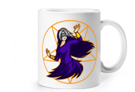 Image of blind woman dancing headband girl customizable cup coffee tea milk cocoa herbal tea infusion