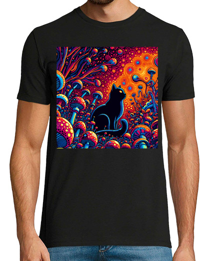 Image of Trippy cat abstract psychedelic art