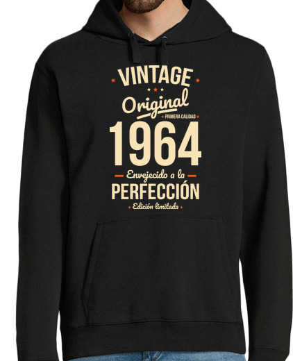 Sweat-shirt À Capuche Pour Homme 60ème anniversaire original vintage 196