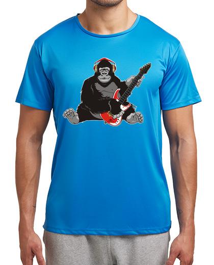 Image of gorilla musician with electric guitar