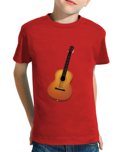 Tee Shirt Pour Enfant Manche Courte guitare