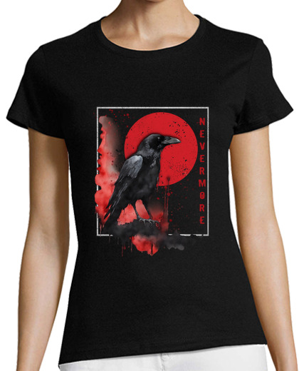Image of edgar allan poe nevermore gothic raven