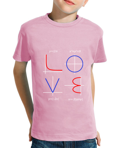 Tee Shirt Pour Enfant Manche Courte maths drôles d'amour