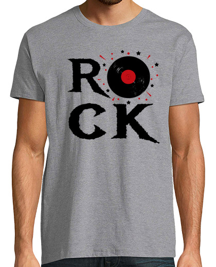 Image of Rock vinyl record design with stars