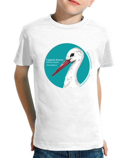 Tee Shirt Pour Enfant Manche Courte man cigogne renaturalisé zanares