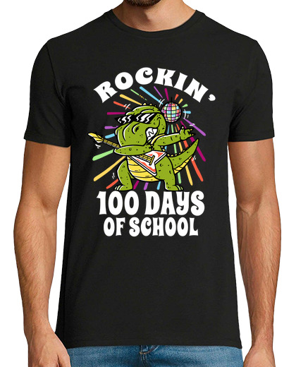 Image of Rockin 100 Days of School Trex Dinosaur