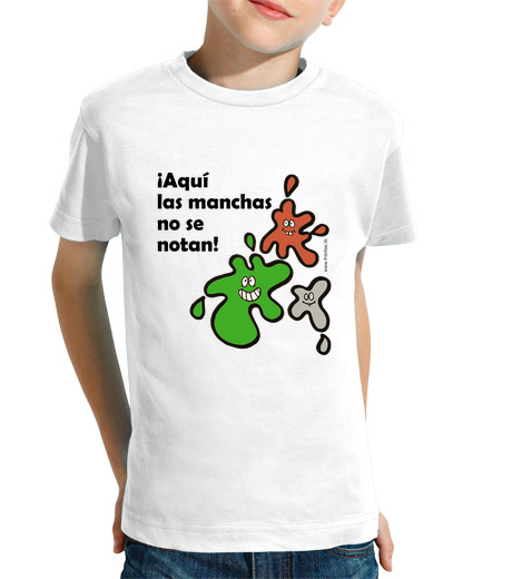 T-shirt bambino manica corta macchie