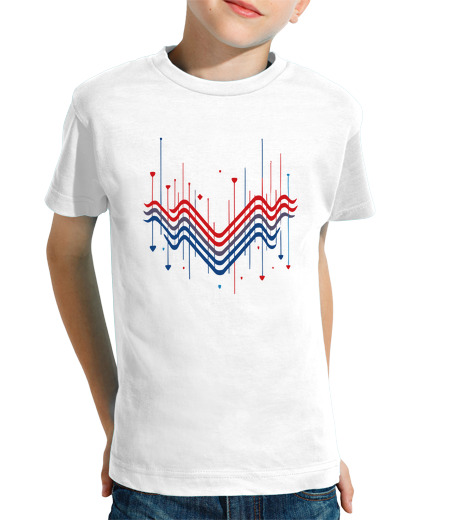 Tee Shirt Pour Enfant Manche Courte production musicale à fréquence cardiaq