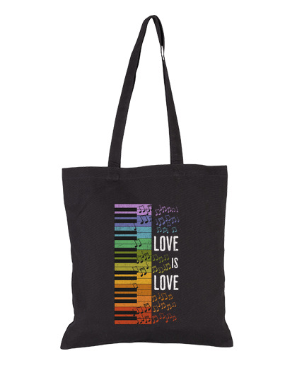 Bolsa De Tela el amor es amor piano arcoiris laTostadora