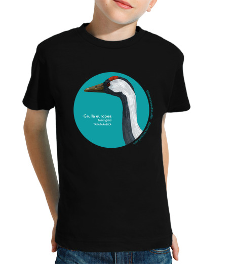 Tee Shirt Pour Enfant Manche Courte man -grue renaturalisé zanares