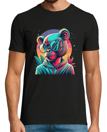 Image of classic lifetime t shirt - chimpanzee illustration