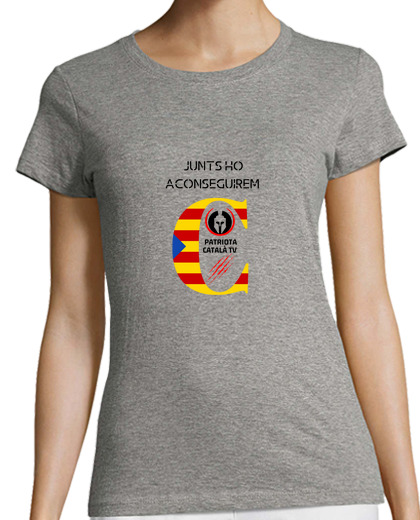 Image of samarreta tall clàssic dona lletra c together we will get black