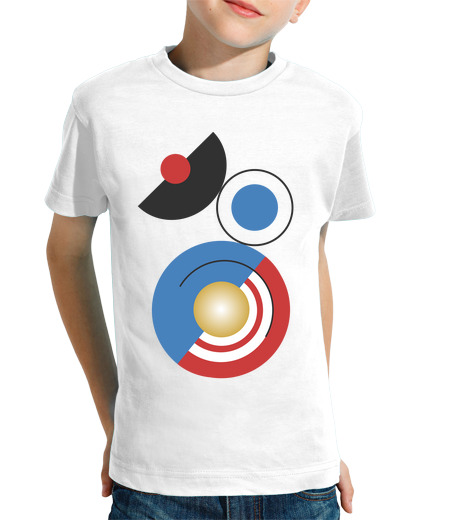 Tee Shirt Pour Enfant Manche Courte géométrie du bauhaus