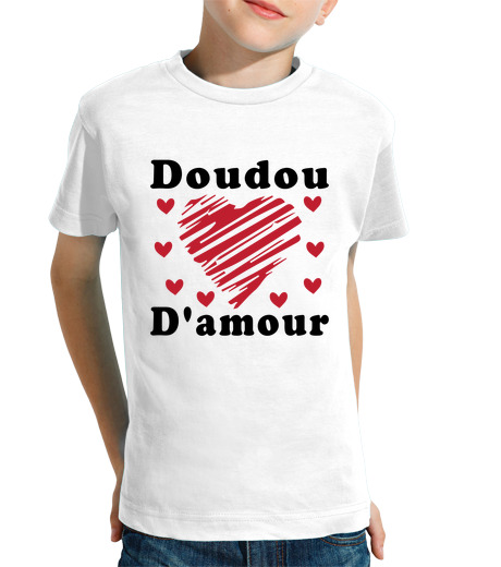 Tee Shirt Pour Enfant Manche Courte Doudou D amour Cadeau Saint Valentin