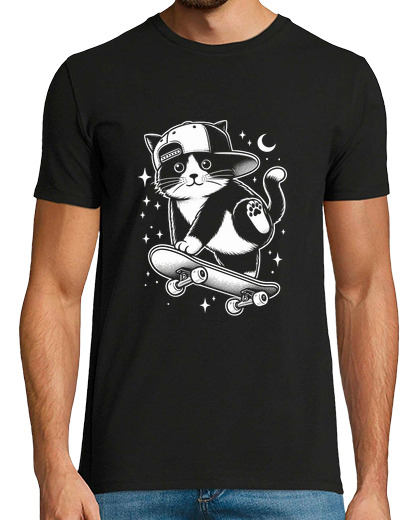 Image of skateboard cat - funny cute skater humor