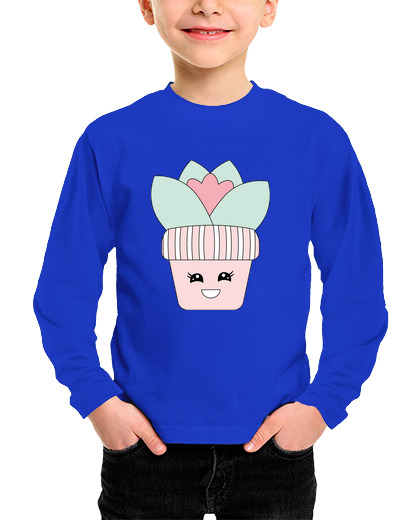 Image of kawaii succulent - girl's t- t shirt ml