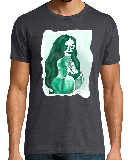 Tee Shirt Homme Manche Courte fille en vert