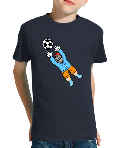 Tee Shirt Pour Enfant Manche Courte gardien de but de chevalier de dessin a