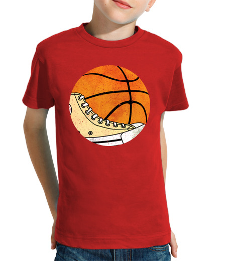 T-shirt bambino manica corta basket vintage