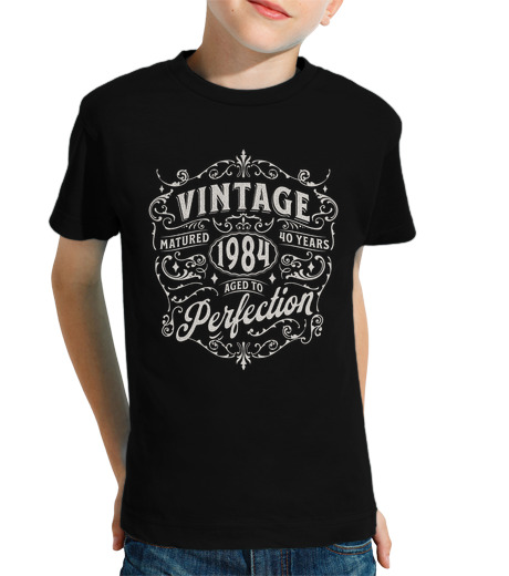 Tee Shirt Pour Enfant Manche Courte millésime 1984 40 ans anniversaire