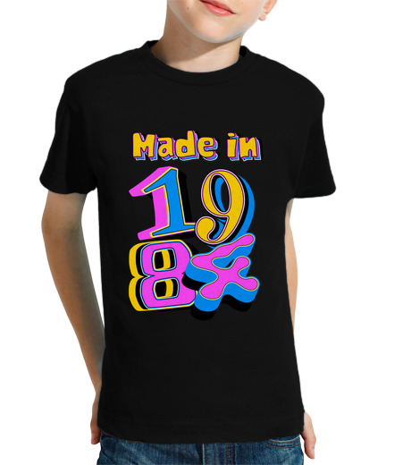 Tee Shirt Pour Enfant Manche Courte réalisé en 1984 40 ans anniversaire