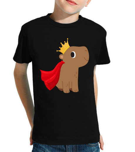 Tee Shirt Pour Enfant Manche Courte le roi capybara