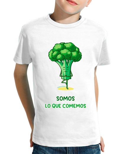 Tee Shirt Pour Enfant Manche Courte nous sommes ce que nous mangeons - le b