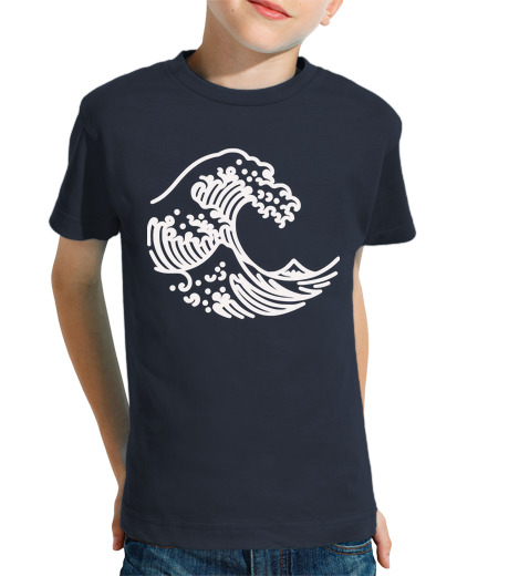 Tee Shirt Pour Enfant Manche Courte la grande vague au large de Kanagawa