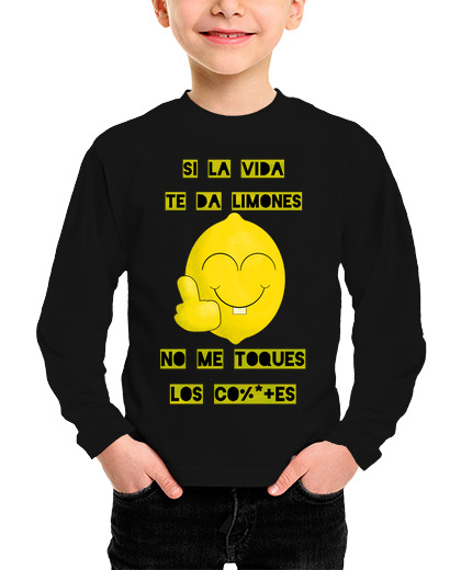 Camiseta Niño Manga Larga Si la vida te da limones laTostadora