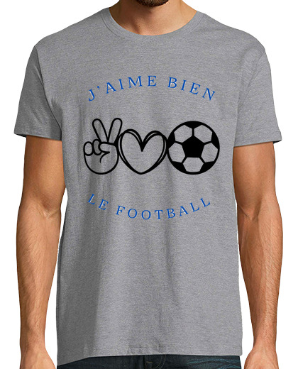 Tee Shirt Homme Manche Courte j aime bien le football