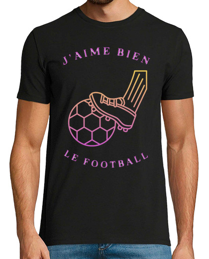 Tee Shirt Homme Manche Courte j aime bien le football