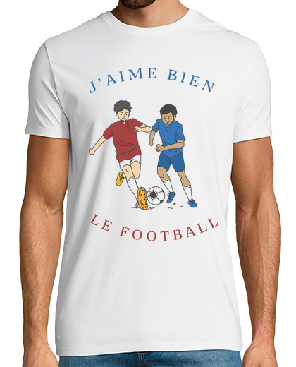 Tee Shirt Homme Manche Courte j aime bien le football