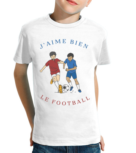 Tee Shirt Pour Enfant Manche Courte j aime bien le football