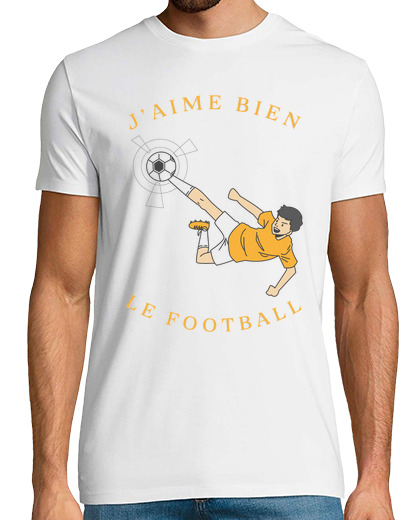 Tee Shirt Homme Manche Courte j aime bien le football