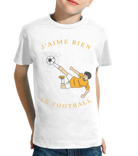 Tee Shirt Pour Enfant Manche Courte j aime bien le football