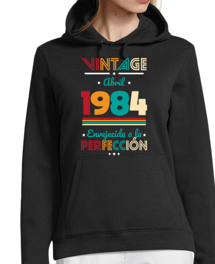 Sweat-shirt À Capuche Pour Femme 40ème anniversaire millésime avril 1984