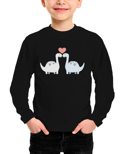 Image of dinosaur couple - girl's t- t shirt ml