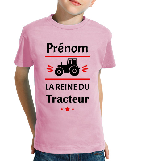 Tee Shirt Pour Enfant Manche Courte La reine du tracteur, agricultrice