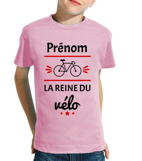 Tee Shirt Pour Enfant Manche Courte La reine du vélo,cyclisme,cycliste