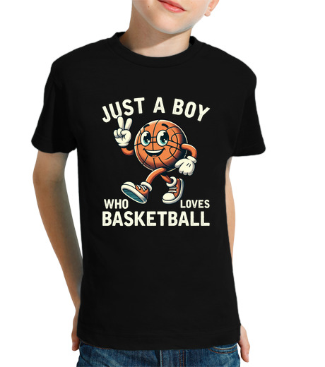 Tee Shirt Pour Enfant Manche Courte juste un garçon qui love les hommes de